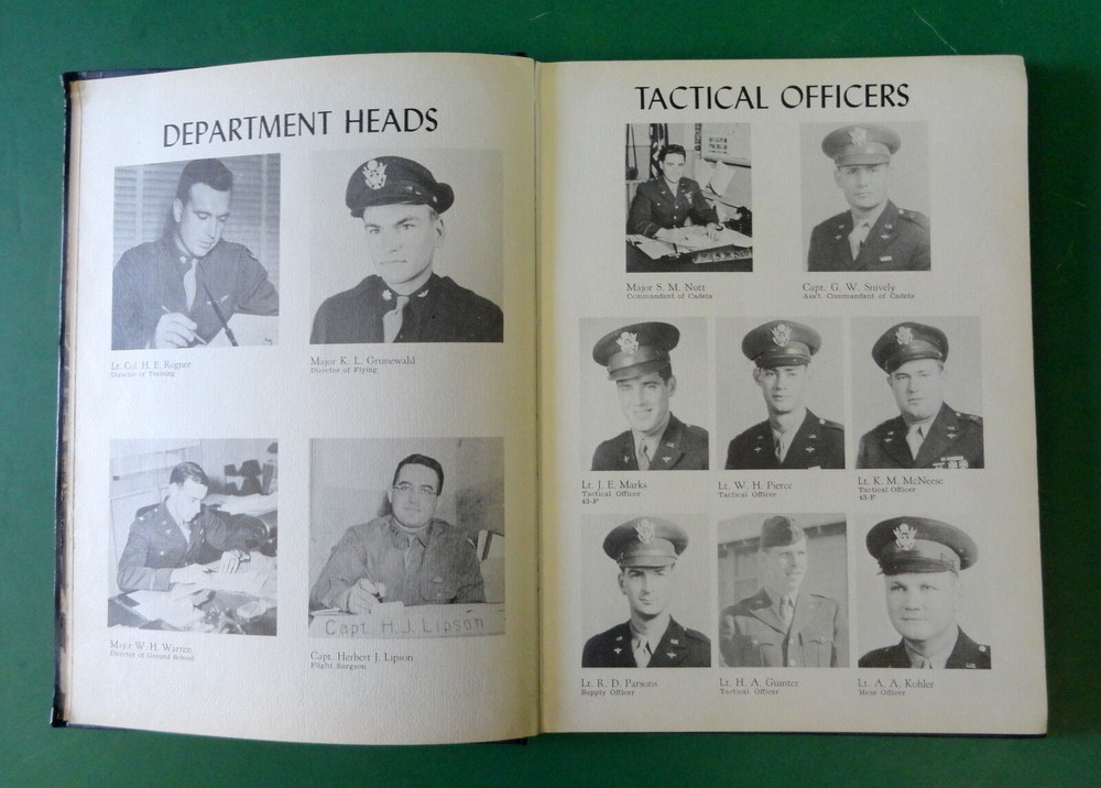 GOODFELLOW ARMY AIR FIELD CLASS BOOK 43-F ADVANCED