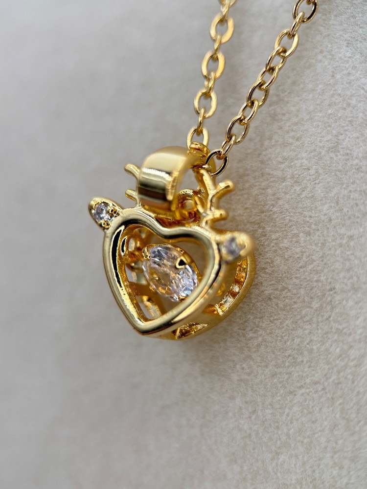 Fifth Ave Gold Rhinestone Pendant Necklace