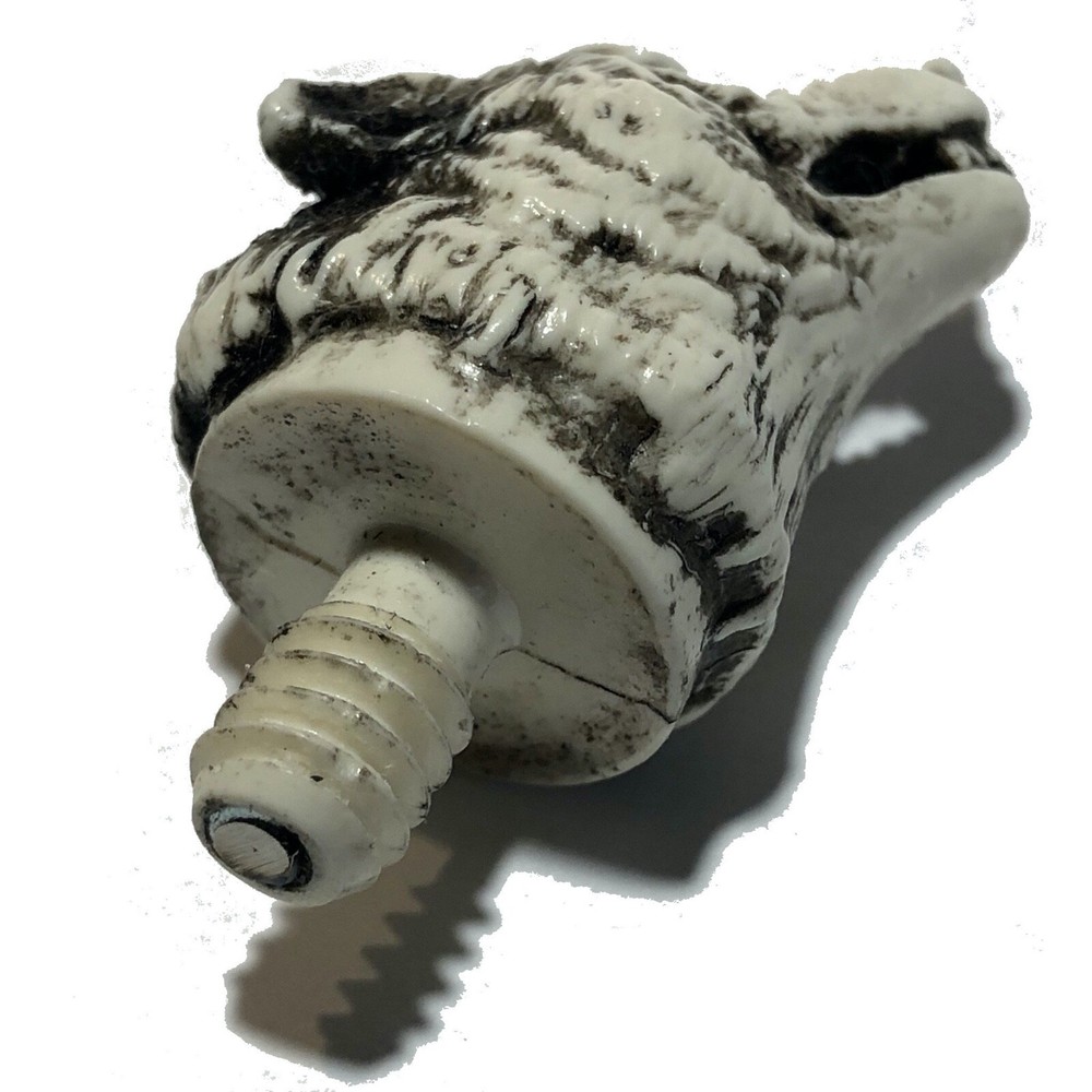 Custom Howling Snarling Wolf Cue Stick Joint Protectors