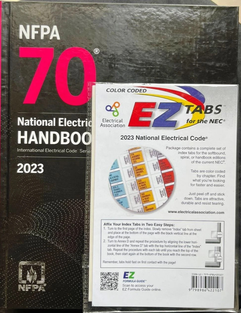 NFPA 70 National Electrical Code Handbook 2023 Hardcover NEC & EZ Tabs