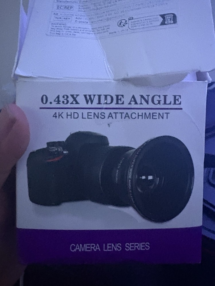 0.43x Wide Angle 4K HD Lens Attachment