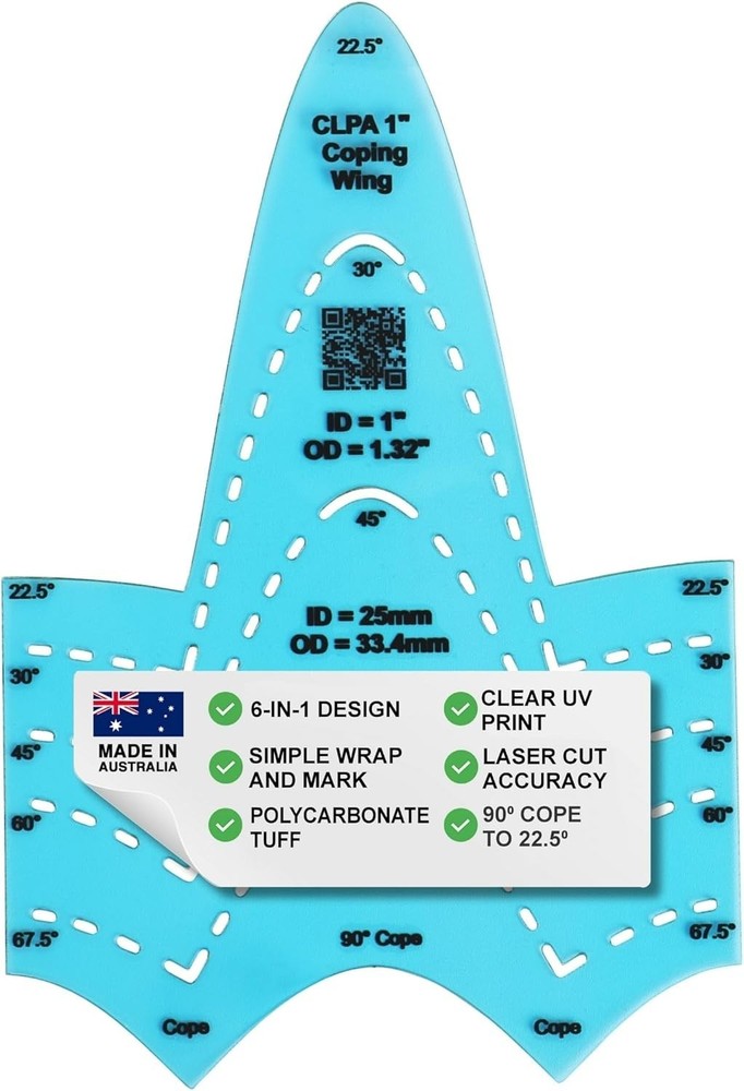 Ultimate Pipefitter Tool: Durable Polycarbonate Saddle Template for Welding
