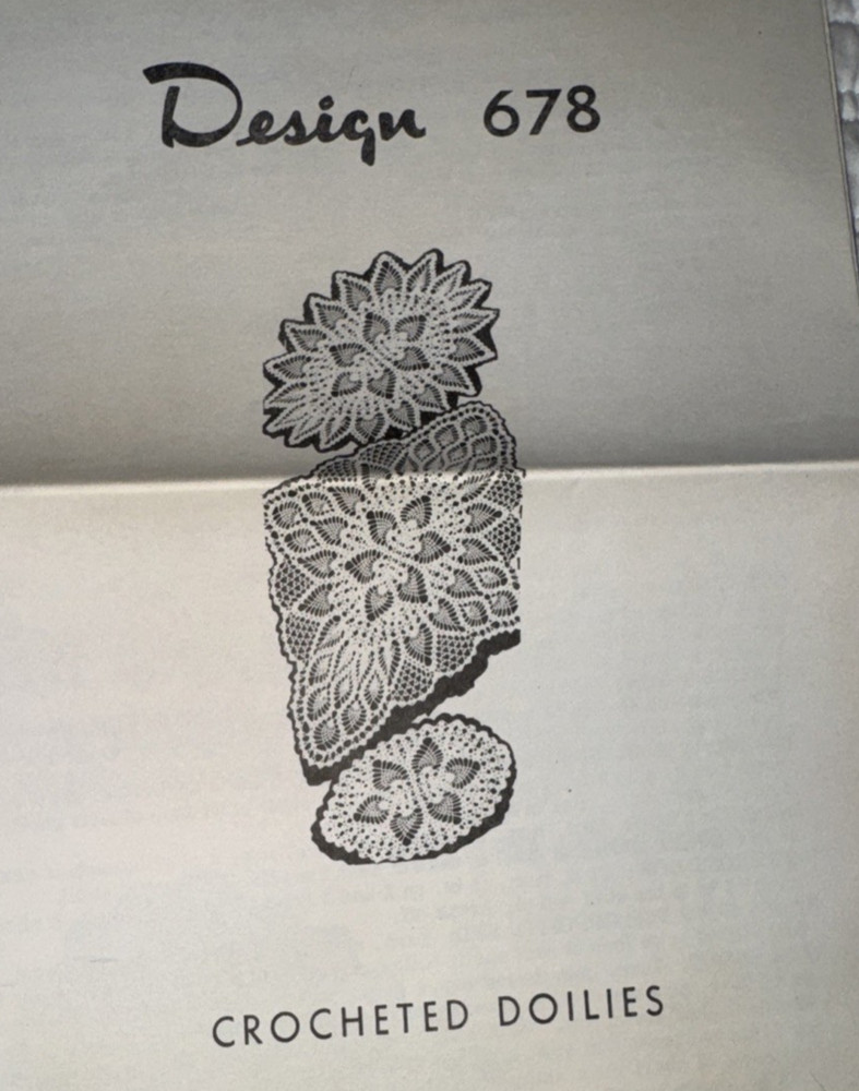 Vintage Grit Crochet Doily Patterns ~CHOICE ~Original Pattern