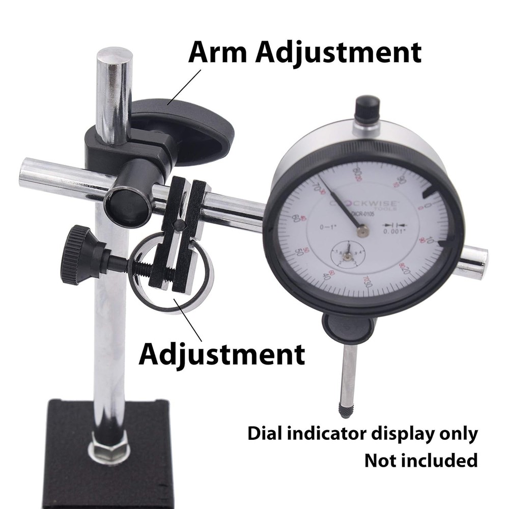 Precision Magnetic Base Stand with V-Shape Base for Dial Indicator - 176lbs Max