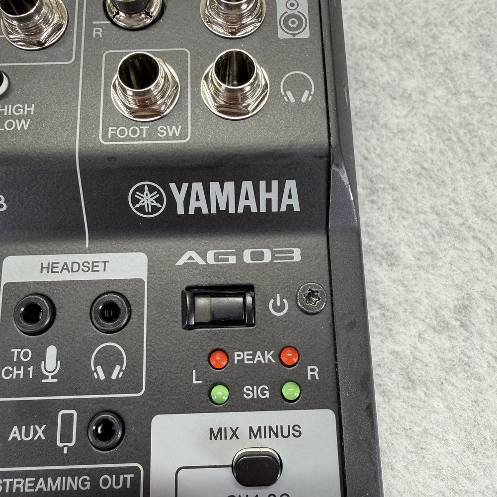 YAMAHA AG03 MK2 Black 3-Channel Mixing Console Computer Audio Interface READ