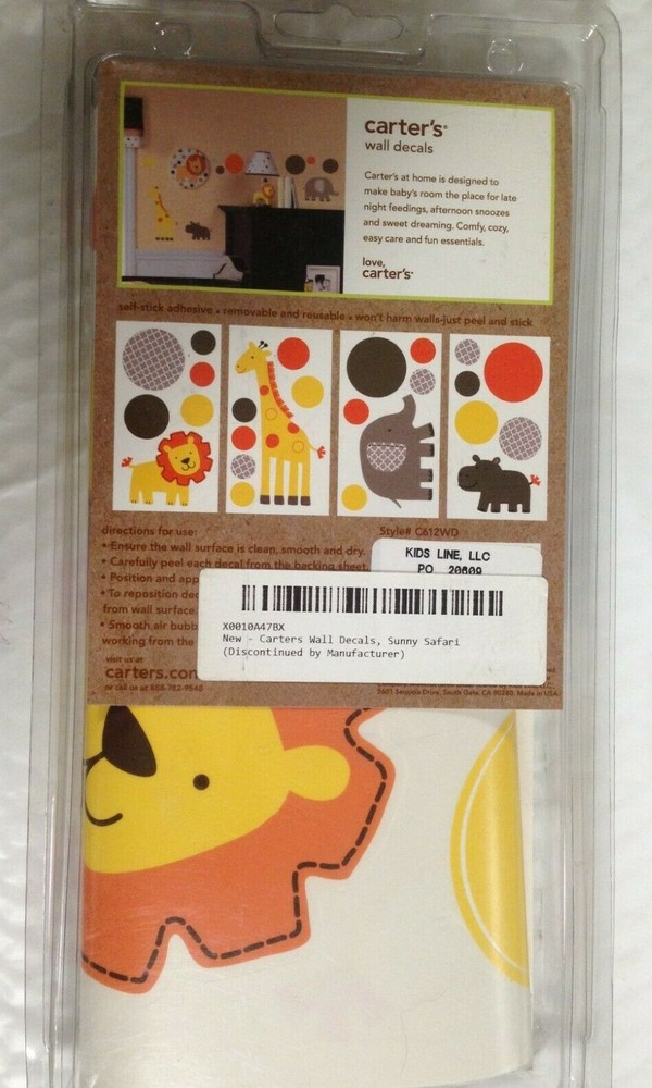 Carters Wall Decals Sunny Safari
