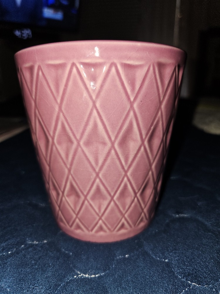 5" Pink/Purple Diamond Pattern Ceramic Orchid Planter