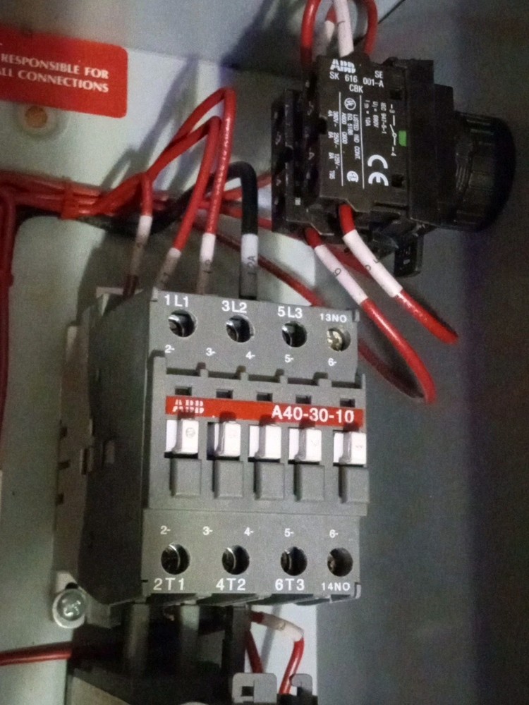 Wired Switch Contact Panel ABB A40-30-10 Thermal Overload Electrical Box Control