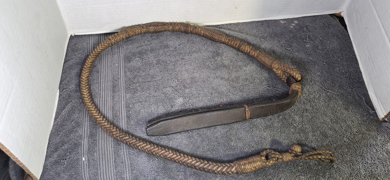 HAND MADE STAMP TOM BLOCK WESTERN HANDMADE LEATHER POPPER FOR WESTERN REINS 47