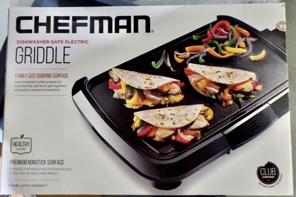 Chefman Electric Griddle w/ Removable Temperature Control, dish washer safe
