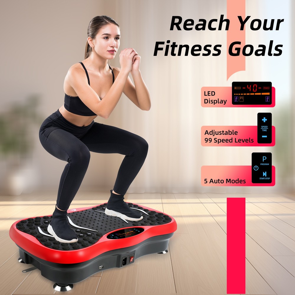 Vibration Plate Exercise Vibrating Platform Music Whole Body Workout Bluetooth