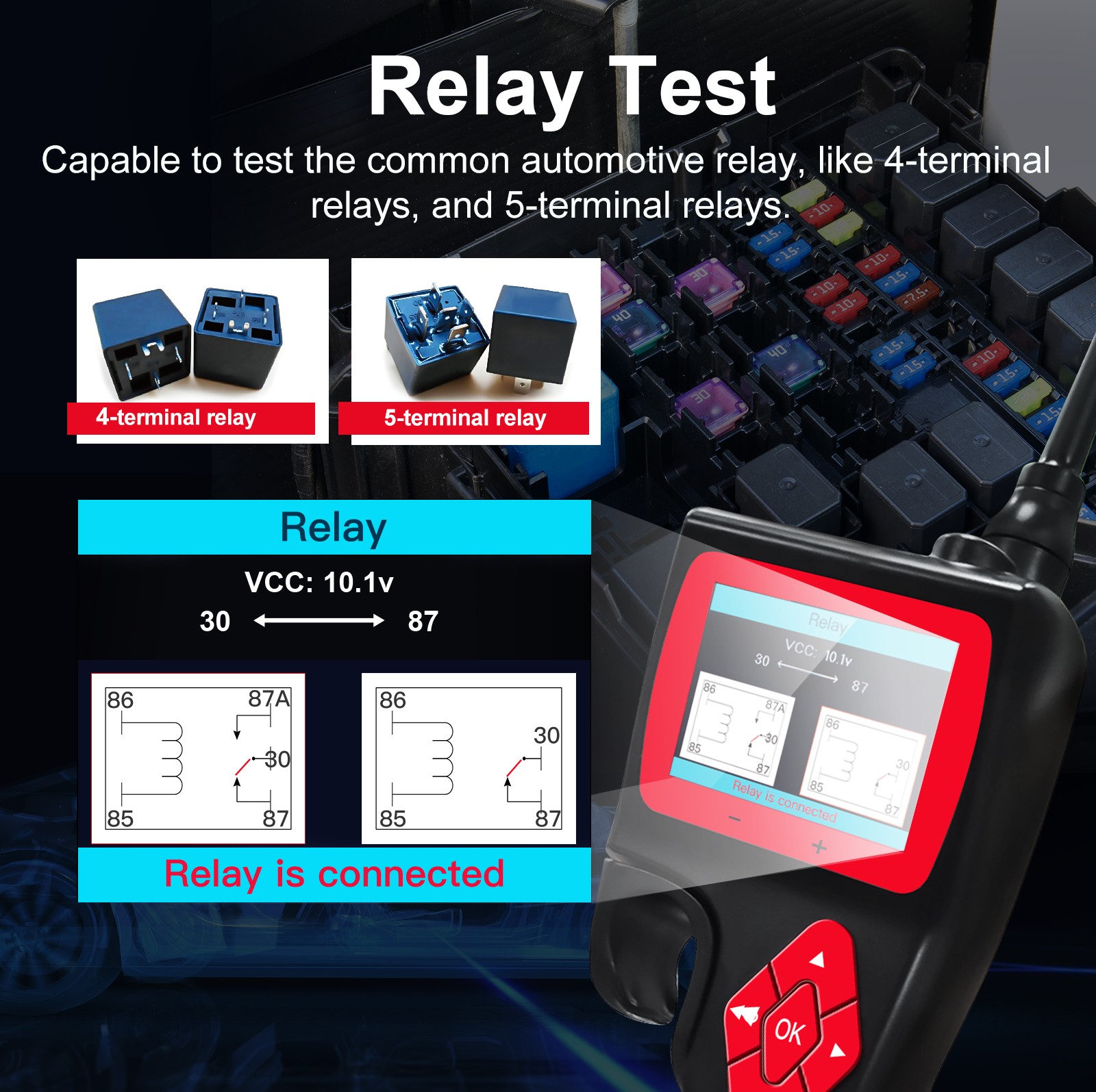 9V~30V Automotive Circuit Tester With Fuel Injector Tester Car Circuit Tester US