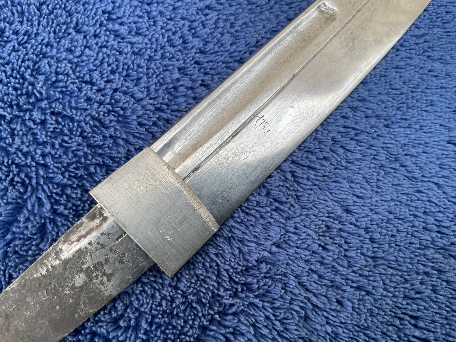 ORIGINAL VINTAGE WW2 JAPAN TANTO KNIFE KAMIKAZE PILOT`S SIGNED DAGGER AND SHEATH