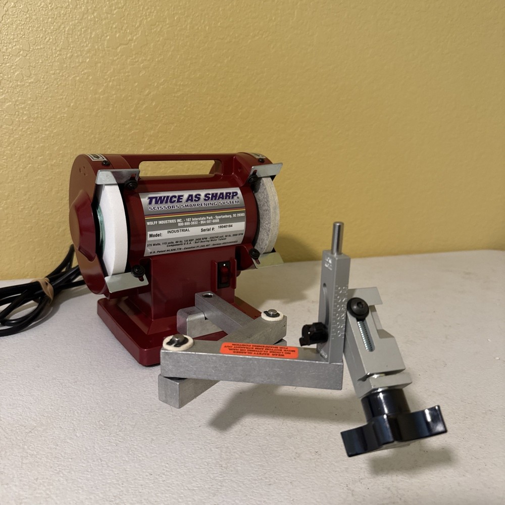 Wolff Twice As Sharp INDUSTRIAL Scissors Shears Sharpener Model 98-20000 Grinder