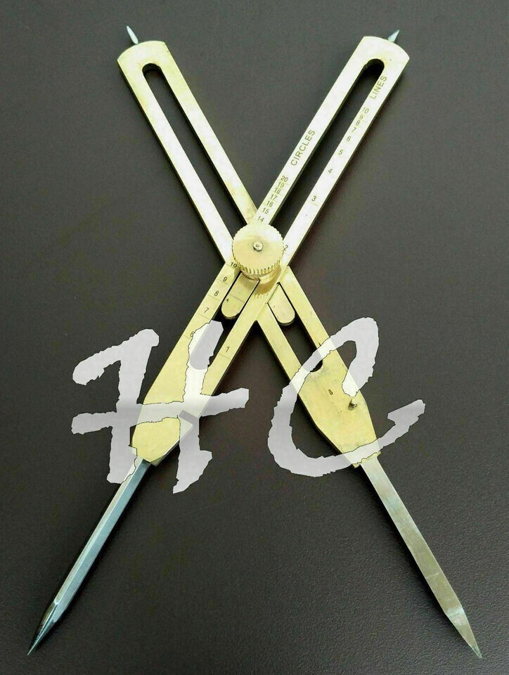 9" Proportional Divider Drafting Engineer Navigational Compass Solid Brass Tool