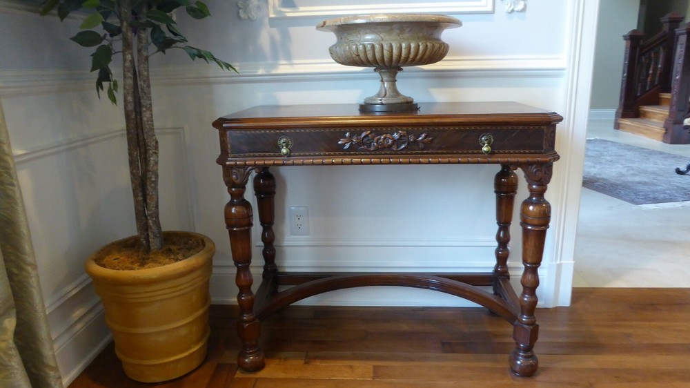Antique DR Table, 6 Chairs, Buffet, and Server