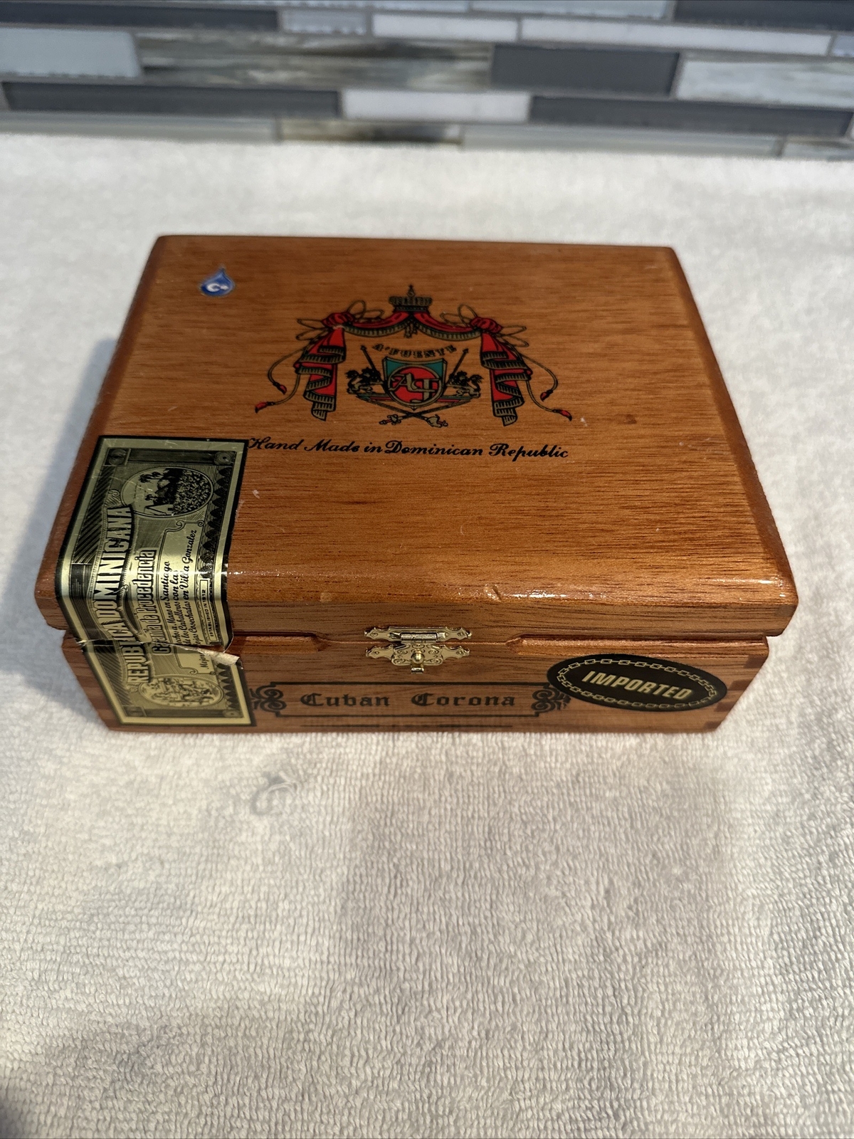 Arturo Fuente Wooden Empty Cigar Box Cuban Corona Empty