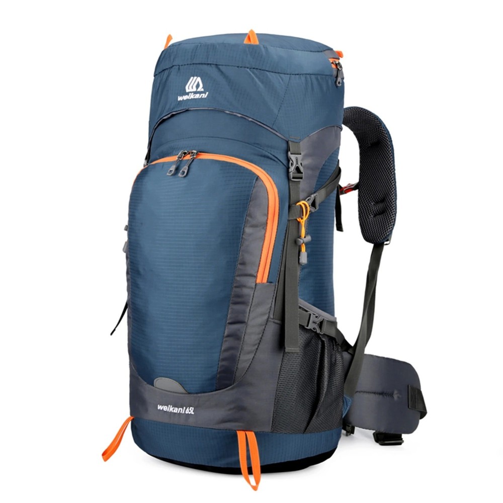 65L Backpack Water-resistant Hiking Backpack with Rain Cover, Compartments