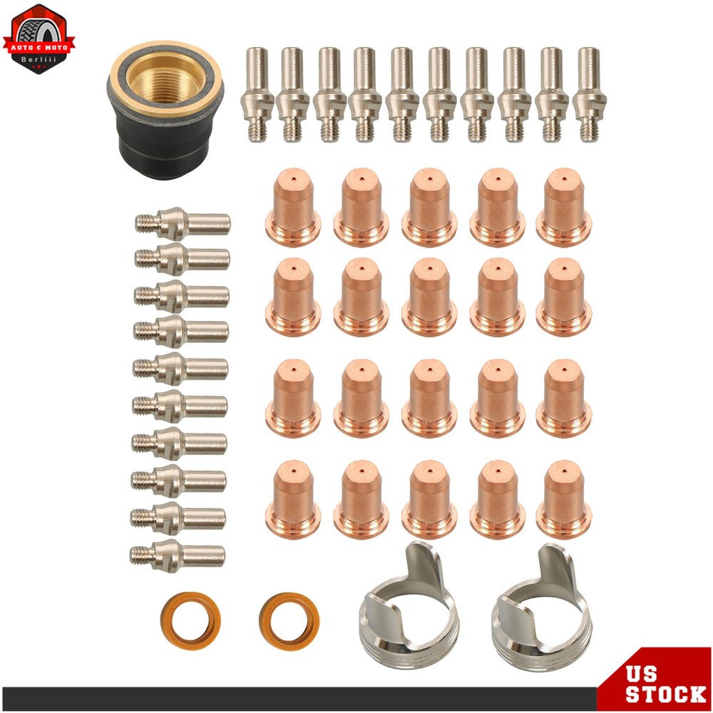 45Pack Plasma Cutting Torch  IPT-40 PT40 IPT-60 PT-60 Tips Electrode Shield Cap