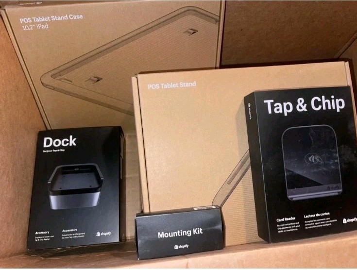 Shopify POS System (Stand case, stand, dock, mounting kit, tap & chip)