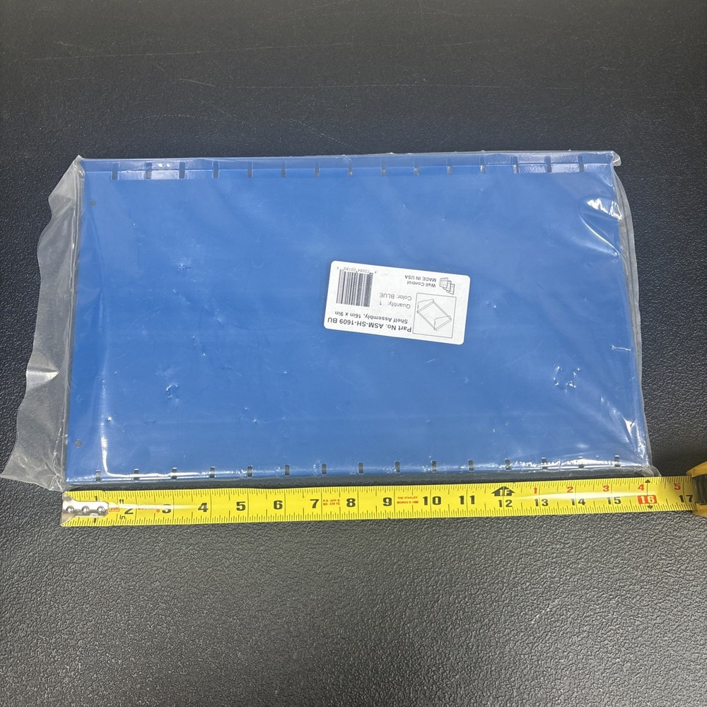 Wall Control Shelf Assembly Blue Finish Deep Pegboard 16" x 9" ASM-SH-1609