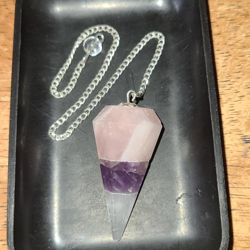 Bonded RAC Faceted Cone Crystal Dowsing Pendulum Divination Tool