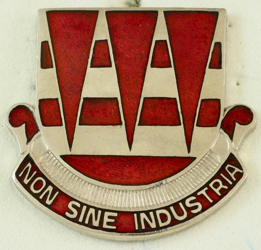 63rd Engineer Battalion Crest DI/DUI Pinback Sherman HM