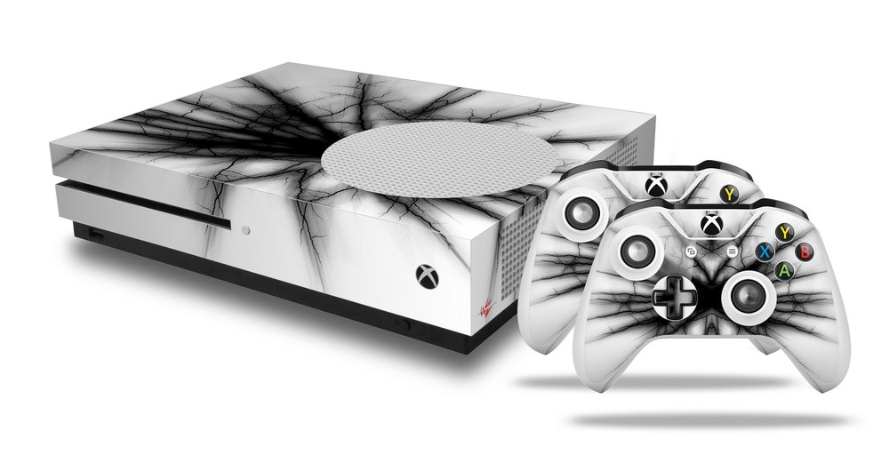 Skin XBOX One S Console Controller Lightning Black