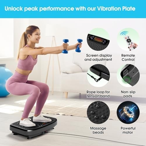 Vibration Plate Exercise Machine for Lymphatic Drainage & Weight Loss - 450 lbs