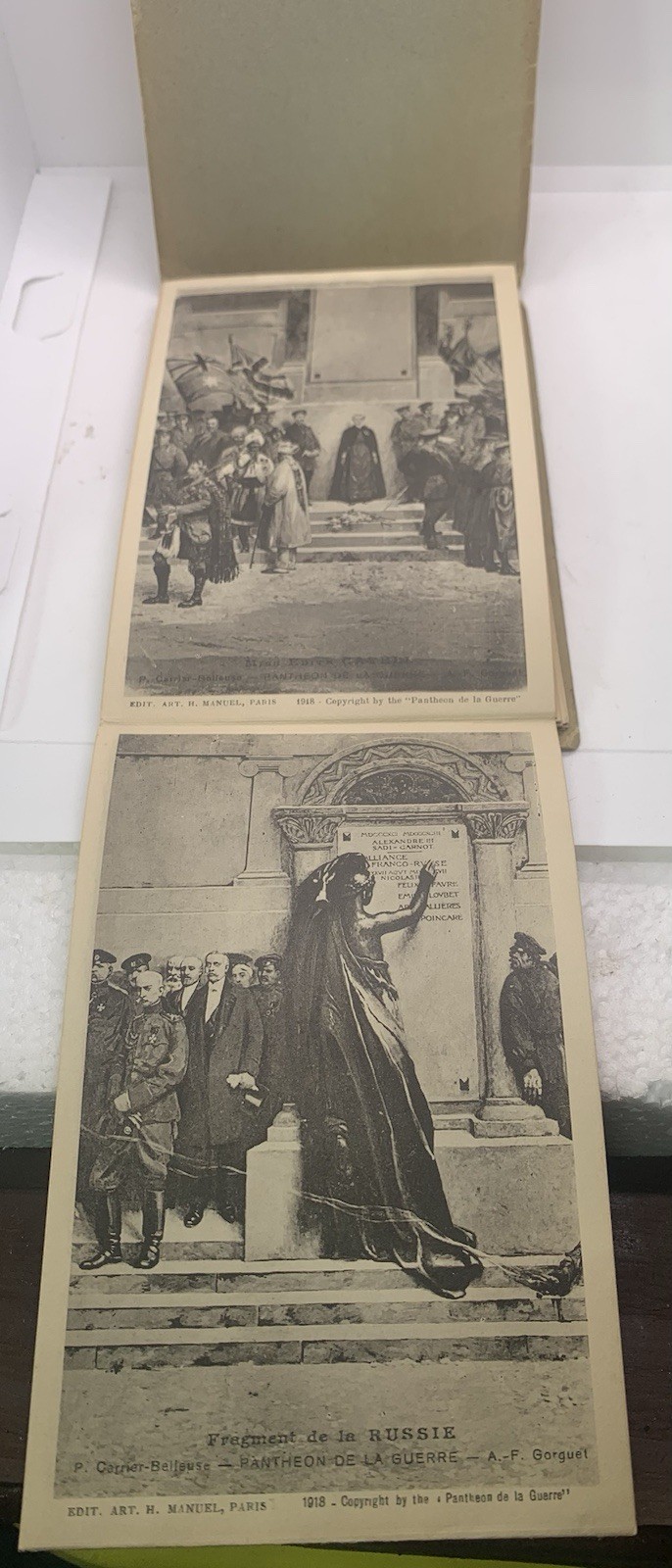 Souvenir Book, Panthéon de la Guerre Cards, 1918 Paris, WW I Images, Set Of 20