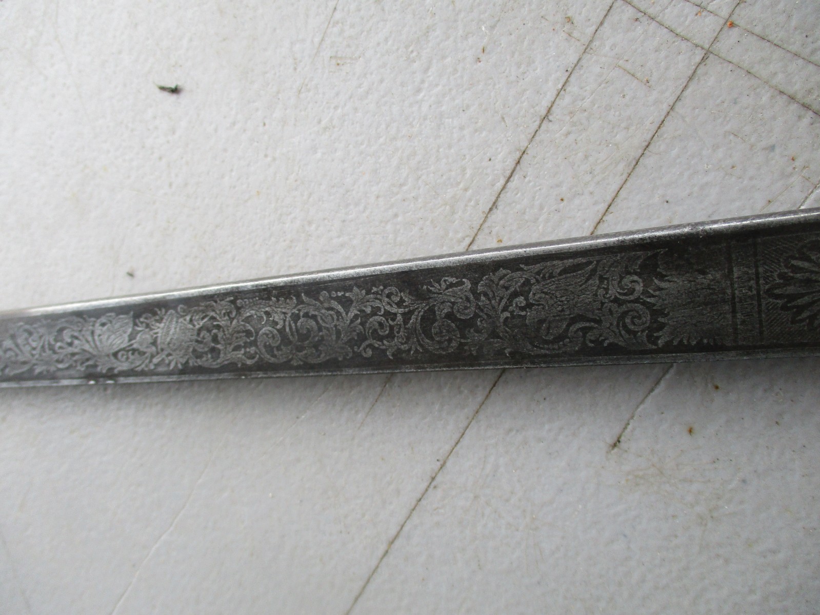Imperial German M 1871 Cadet Bayonet with Blade Etchings