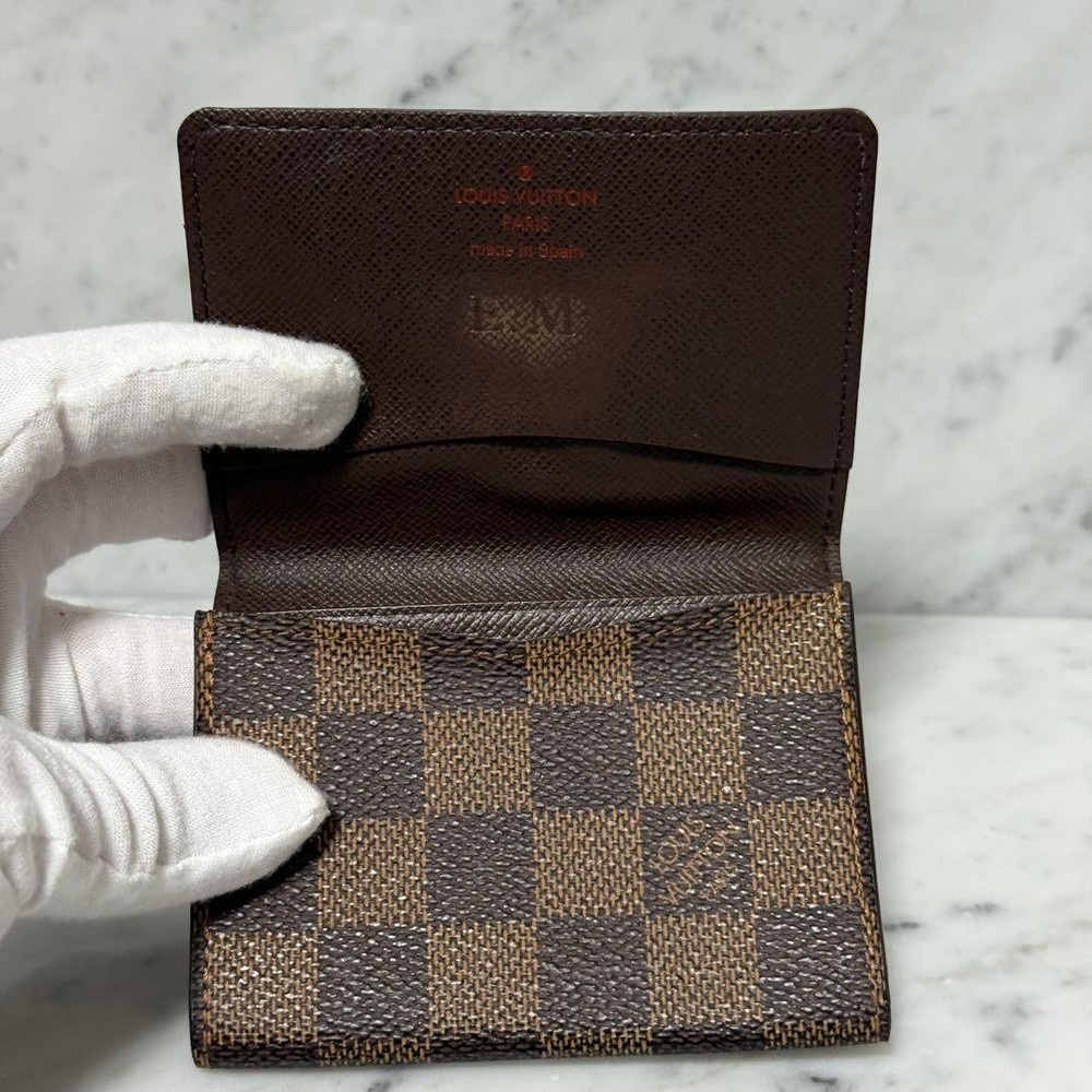 LOUIS VUITTON Damier Card Case Brown