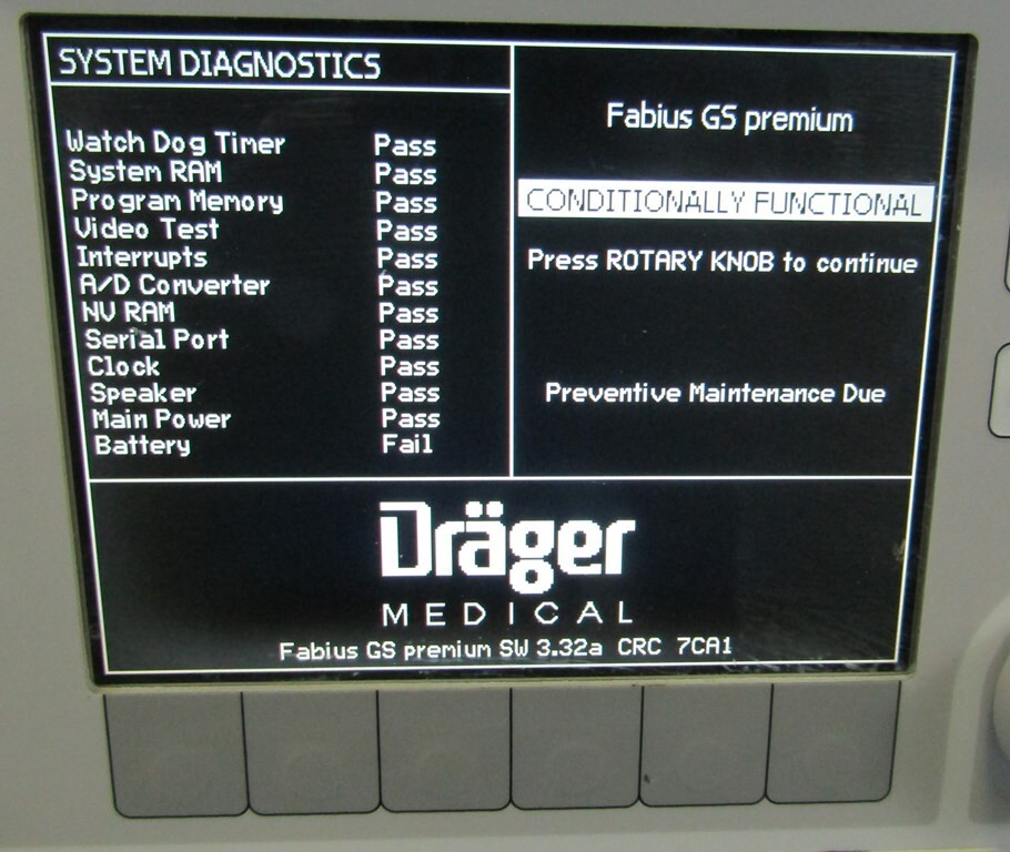 Draeger Fabius GS Premium Anesthesia Machine
