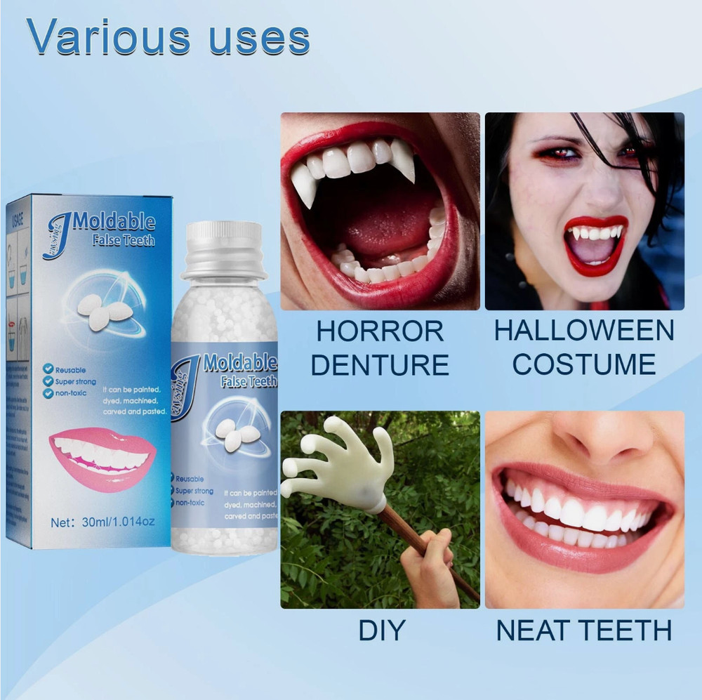 Resin False Teeth Solid Glue Temporary Tooth Gap Filler Tooth Repair Moldable US