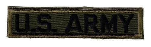 US ARMY breast patch on OD with border. Sew on.