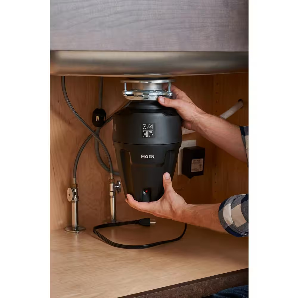 Host Series 3/4 HP Continuous Feed Space Saving Garbage Disposal with Sound Redu