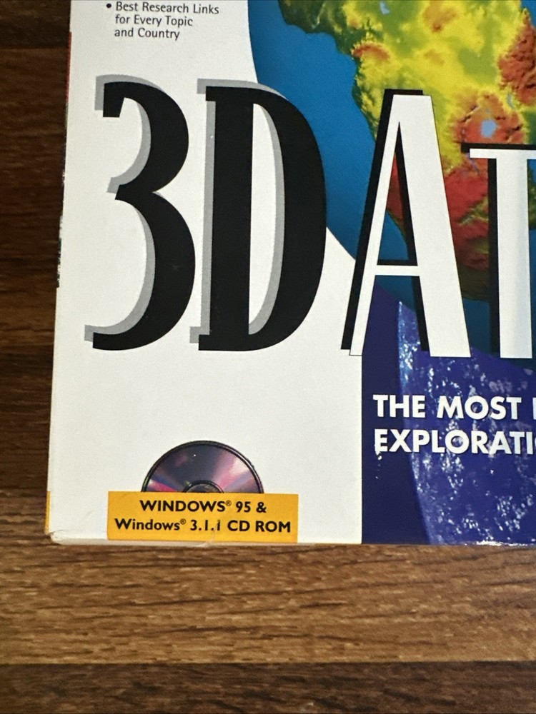 3D Atlas 98 PC Software Creative Wonders Big Box