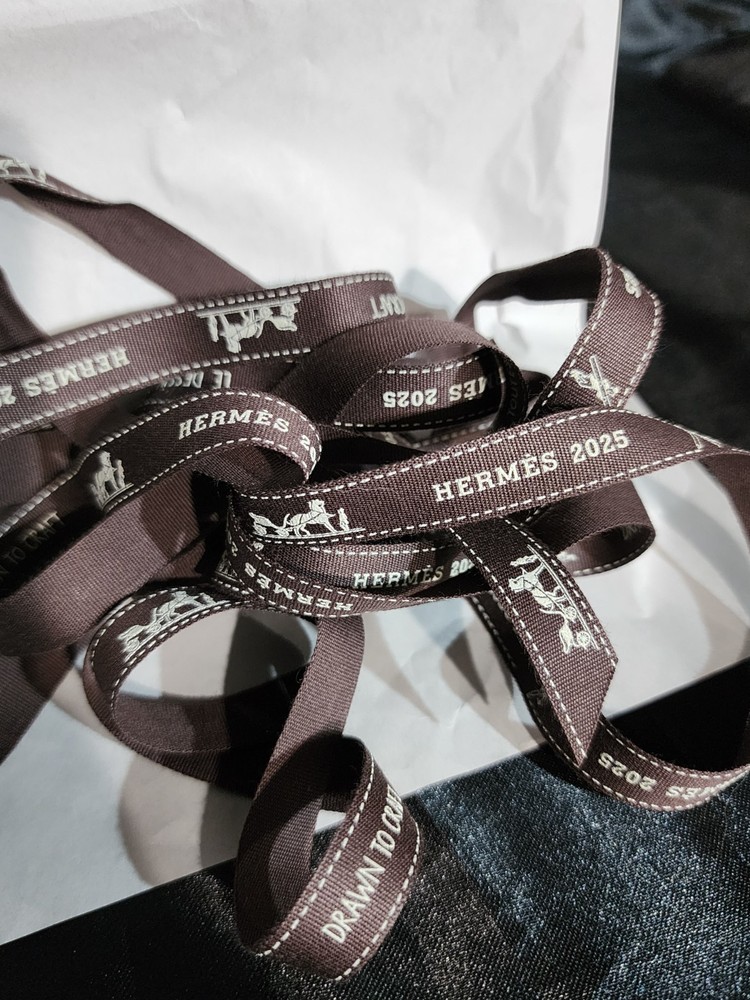 Authentic Hermes Empty Box #515 w/Tissue Paper, Booklet & Ribbon