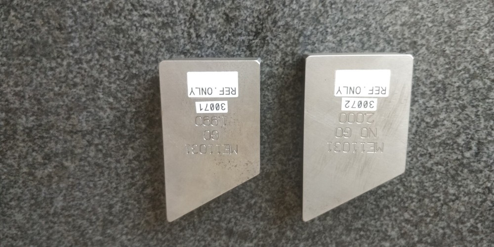 Master Gage Block 2" + 1.990" Go & No Go Set ~ Large solid pieces
