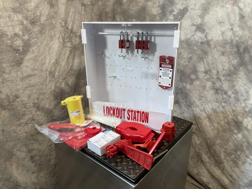 Brady Large Lockout Station w/ Multiple Locks - Unused