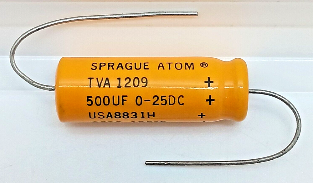 Sprague Atom Capacitor TVA 1209 500uF 0-25DC