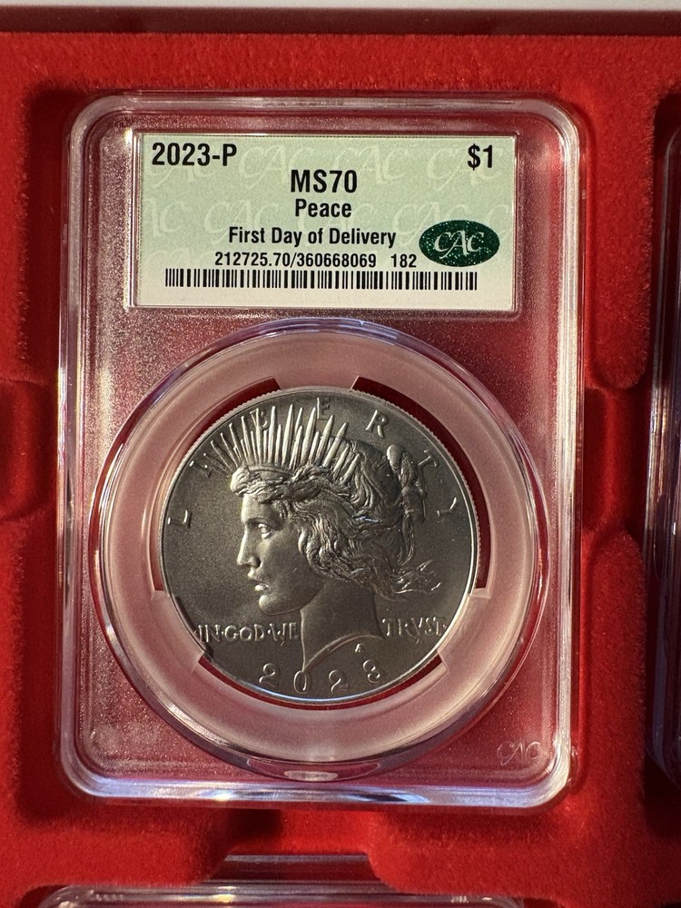 2023 PEACE SILVER DOLLAR CAC MS70 FIRST DELIVERY