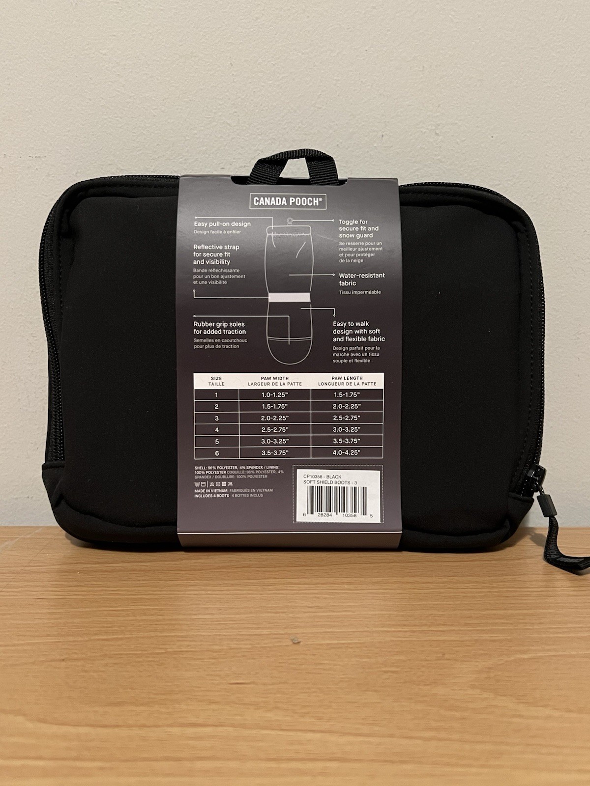 Canada Pooch Soft Shield Dog Boots Boots (Size 3) - Black New