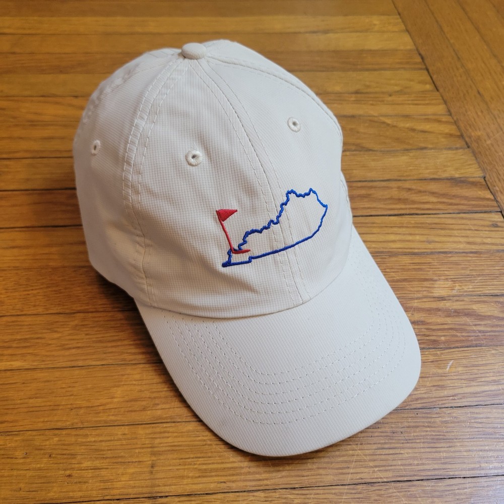 Kentucky Golf Cap White Adjustable Imperial Embroidered Logo