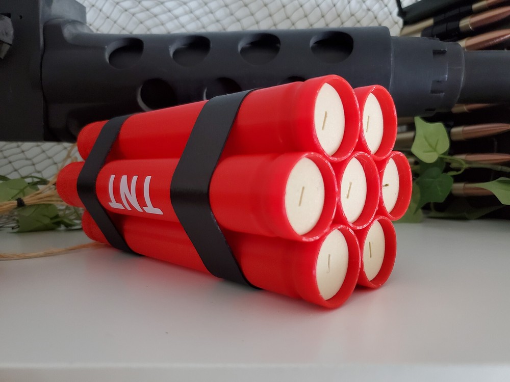 DUMMY TNT Nitro Dynamite Stick Bundle Explosive - Fake Prop Display Replica