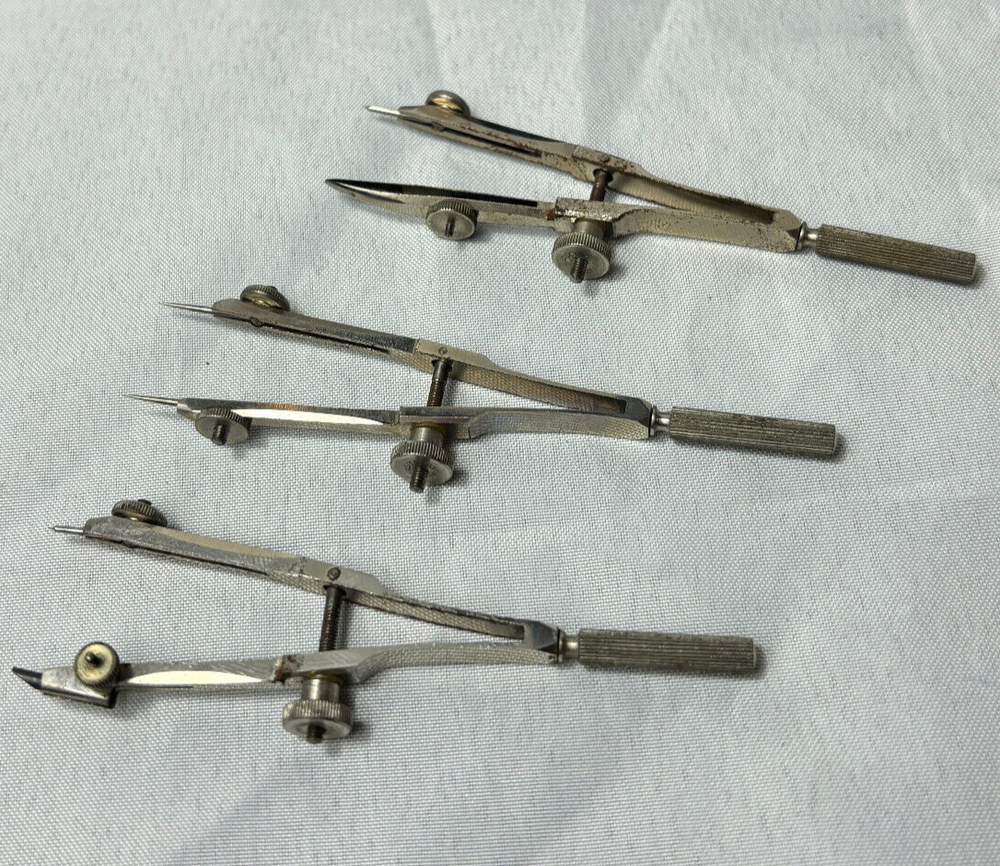 Post 1135 Drafting Engineers Tool Compass Set with Case Made In Germany