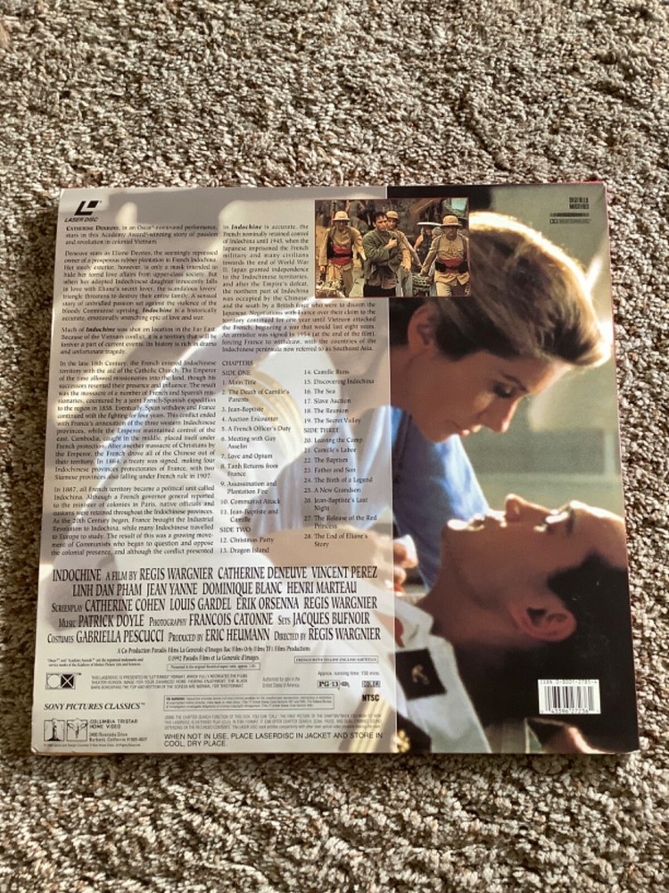 Indochine (LASERDISC, 1992) Deluxe Widescreen Version Catherine Deneuve