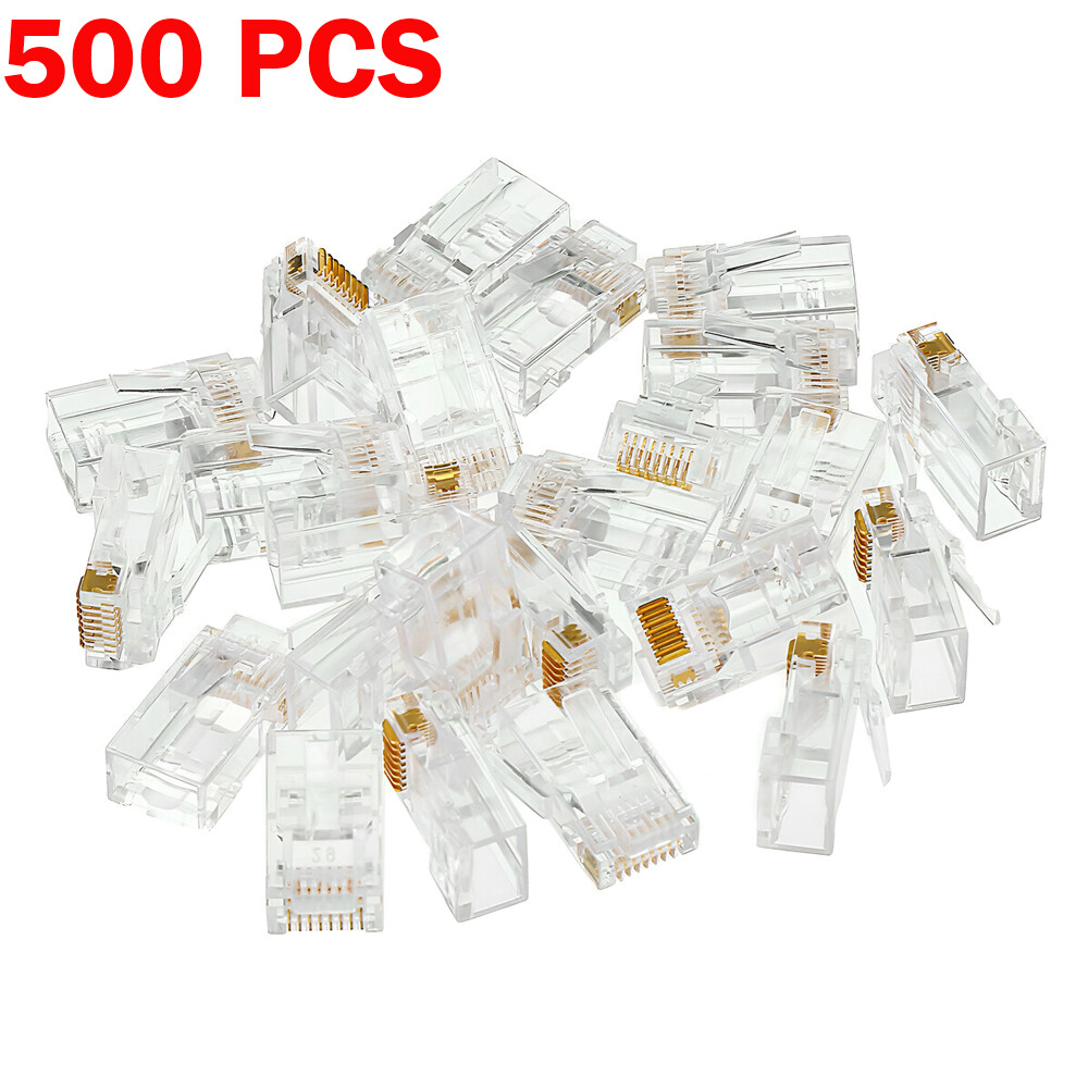 2000Pcs Cat6 RJ45 Network Modular Plug 8P8C Cable Connector End Pass Through