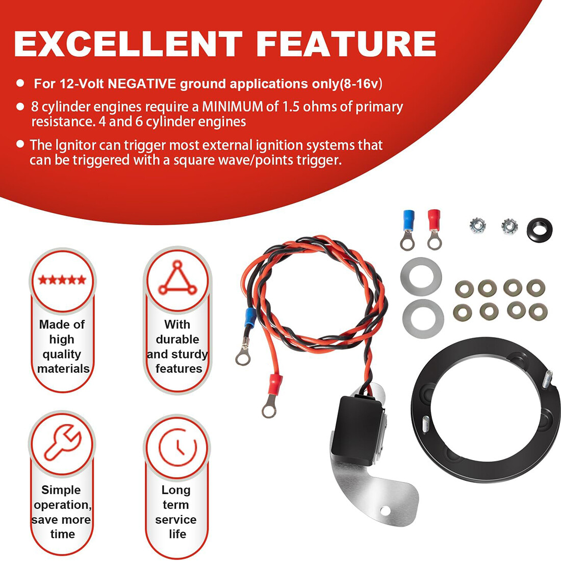 For Pertronix 1181 Ignitor Electronic Ignition Conversion Kit Delco 8 Cylinder