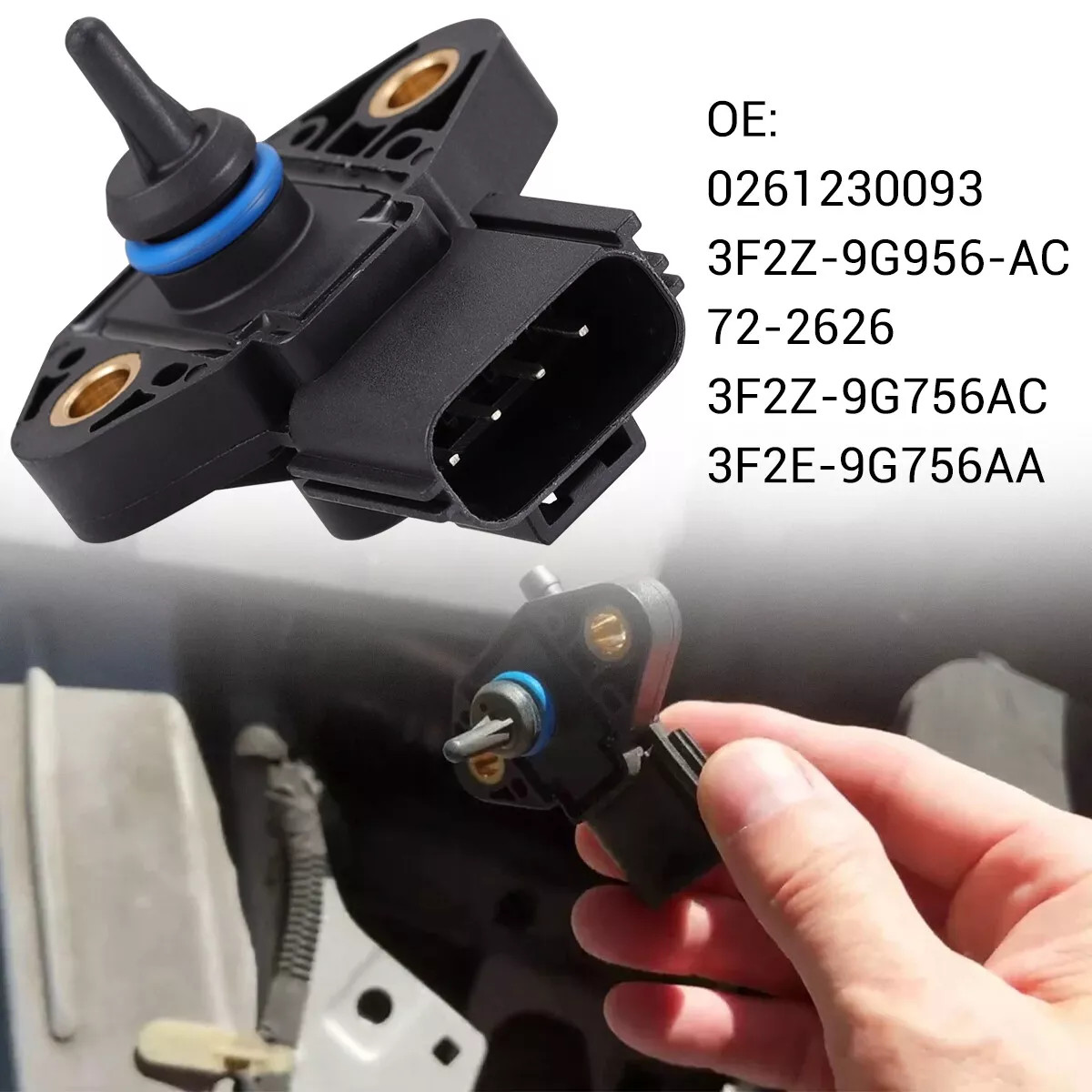 For Ford Motorcraft Fuel Injection Pressure Sensor CM-5229 3F2Z-9G756-AC USA